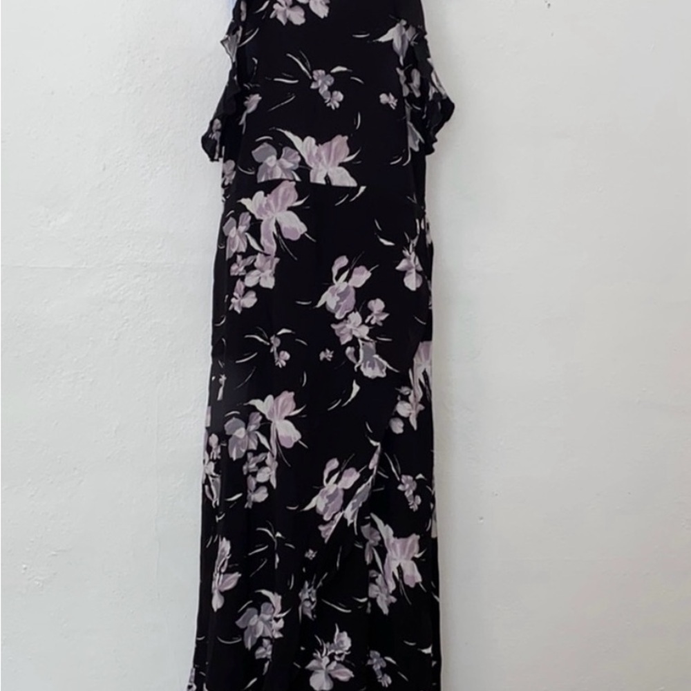 Black floral high neck dress - Picture 2 of 5
